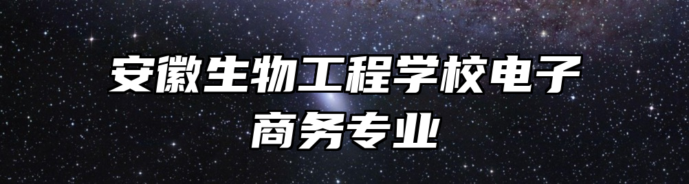 安徽生物工程学校电子商务专业