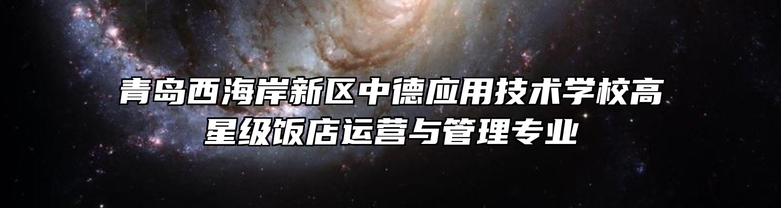 青岛西海岸新区中德应用技术学校高星级饭店运营与管理专业