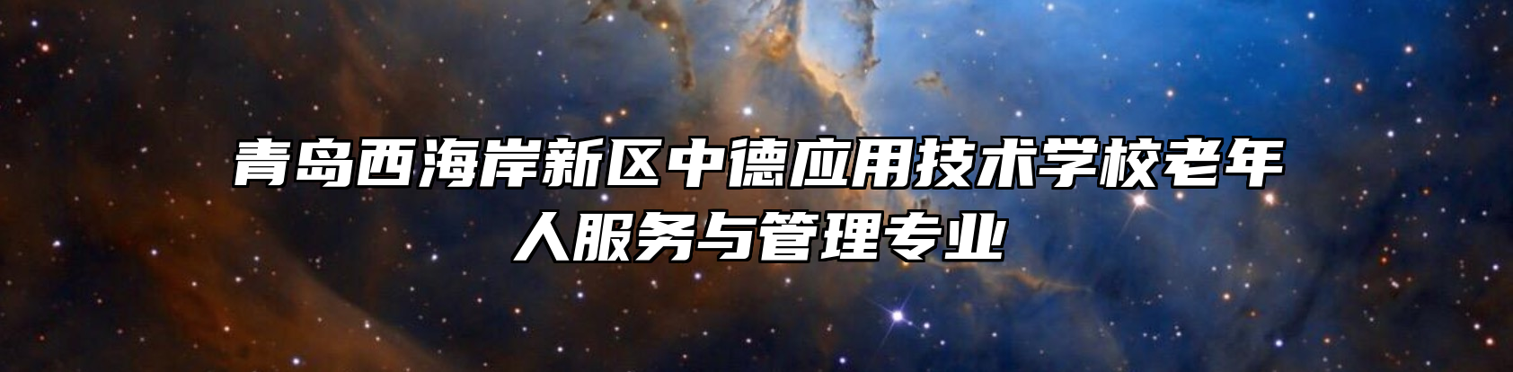 青岛西海岸新区中德应用技术学校老年人服务与管理专业