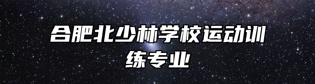 合肥北少林学校运动训练专业