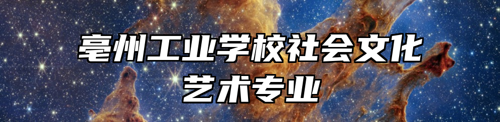 亳州工业学校社会文化艺术专业