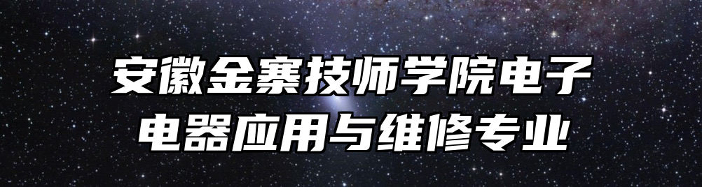 安徽金寨技师学院电子电器应用与维修专业