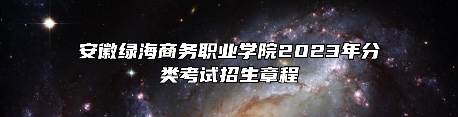 安徽绿海商务职业学院2023年分类考试招生章程
