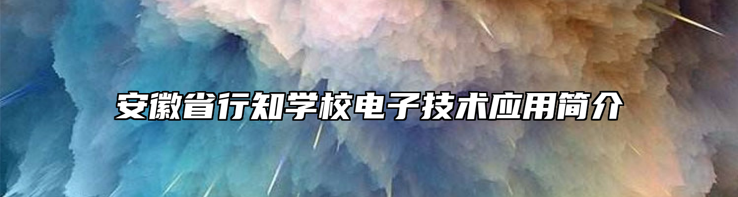 安徽省行知学校电子技术应用简介
