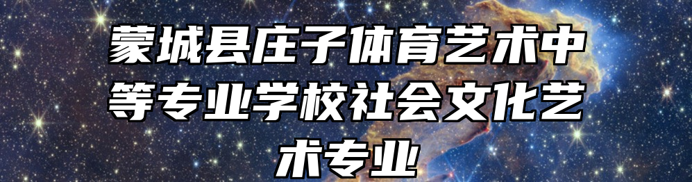 蒙城县庄子体育艺术中等专业学校社会文化艺术专业