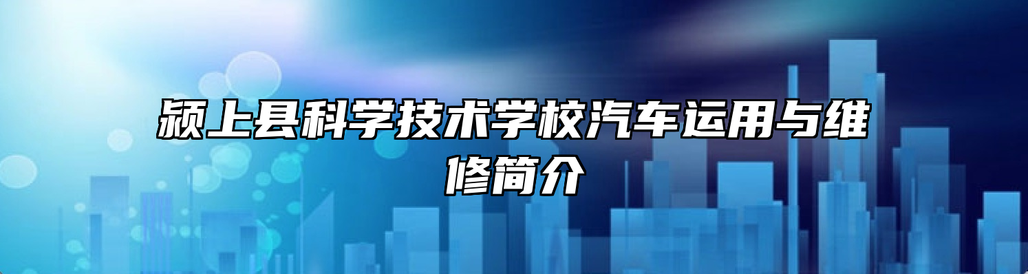 颍上县科学技术学校汽车运用与维修简介