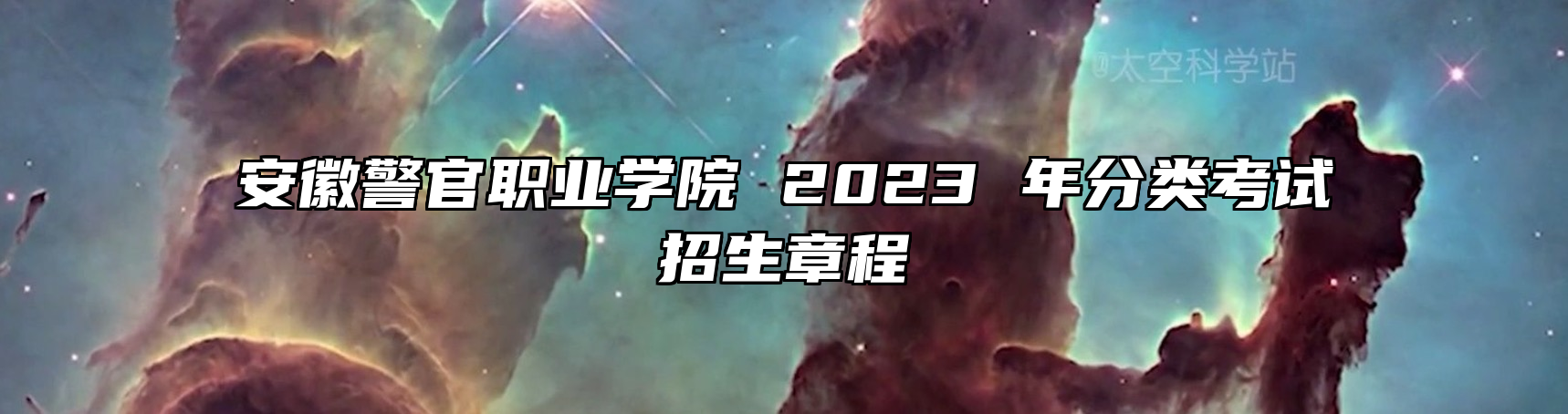 安徽警官职业学院 2023 年分类考试招生章程