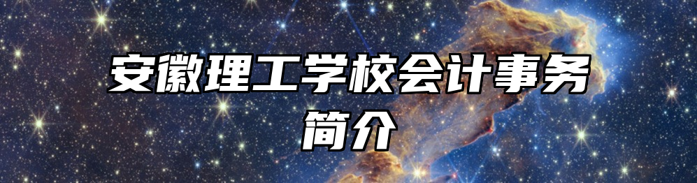 安徽理工学校会计事务简介