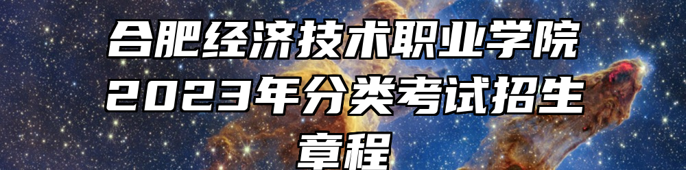 合肥经济技术职业学院2023年分类考试招生章程