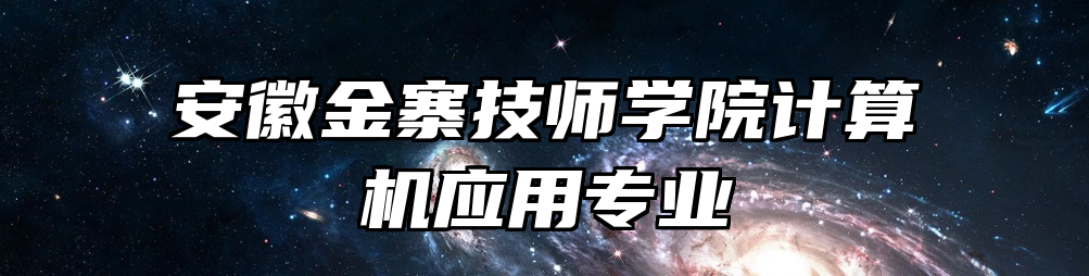 安徽金寨技师学院计算机应用专业
