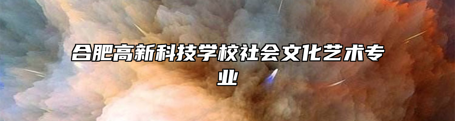 合肥高新科技学校社会文化艺术专业