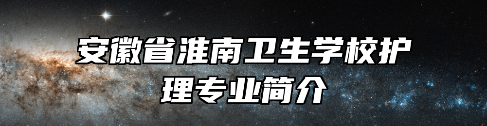 安徽省淮南卫生学校护理专业简介