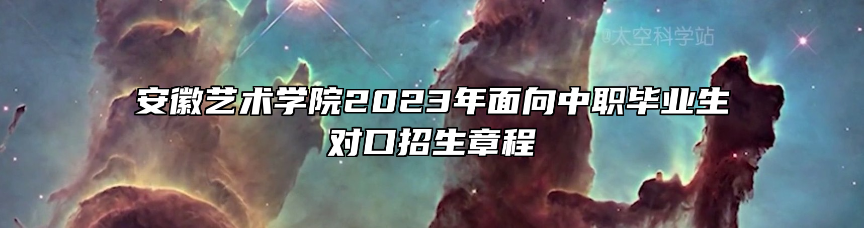 安徽艺术学院2023年面向中职毕业生对口招生章程