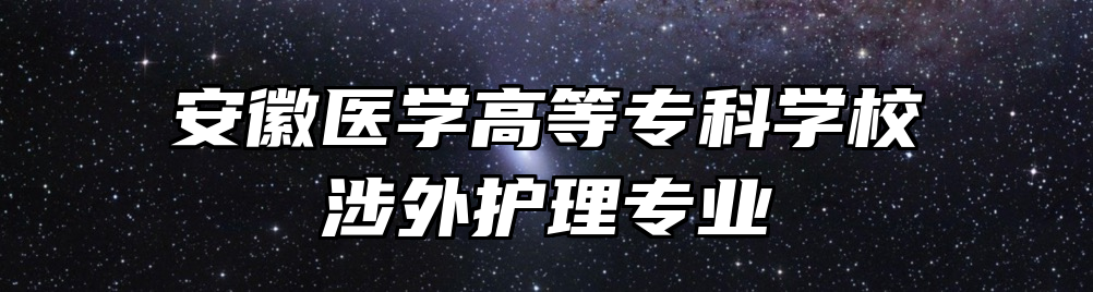 安徽医学高等专科学校涉外护理专业