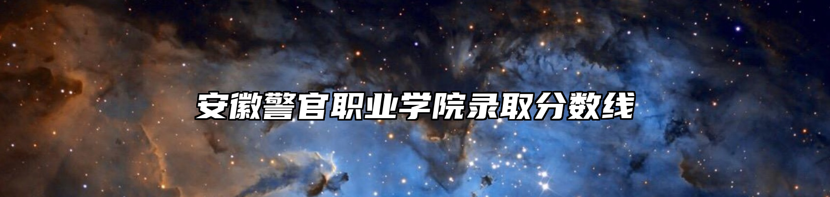 安徽警官职业学院录取分数线