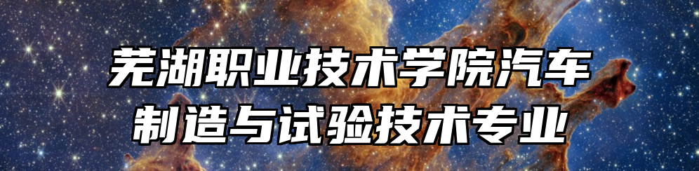 芜湖职业技术学院汽车制造与试验技术专业