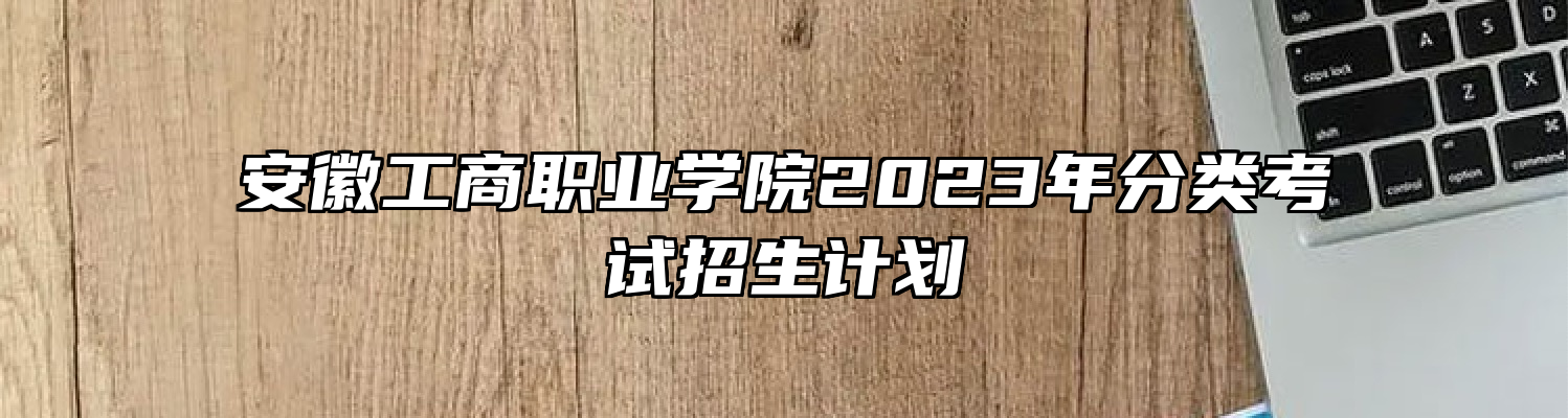 安徽工商职业学院2023年分类考试招生计划