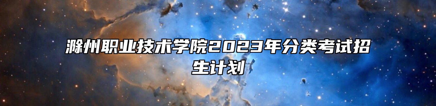 滁州职业技术学院2023年分类考试招生计划