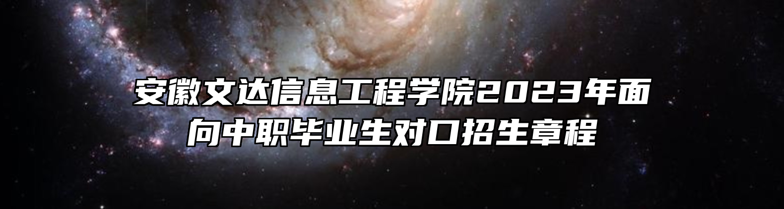 安徽文达信息工程学院2023年面向中职毕业生对口招生章程