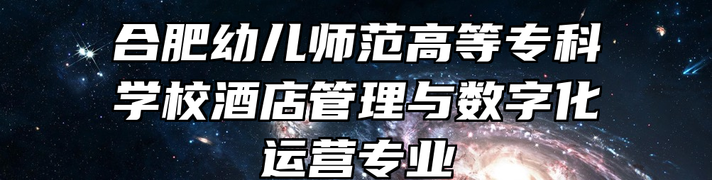 合肥幼儿师范高等专科学校酒店管理与数字化运营专业