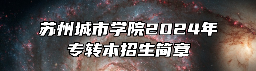 苏州城市学院2024年专转本招生简章