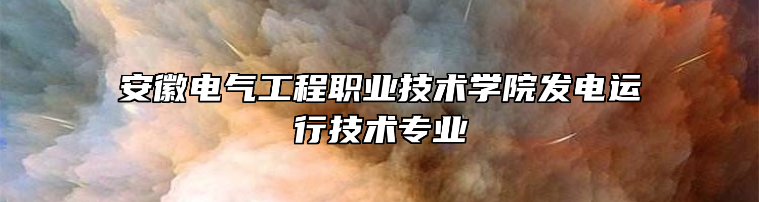 安徽电气工程职业技术学院发电运行技术专业