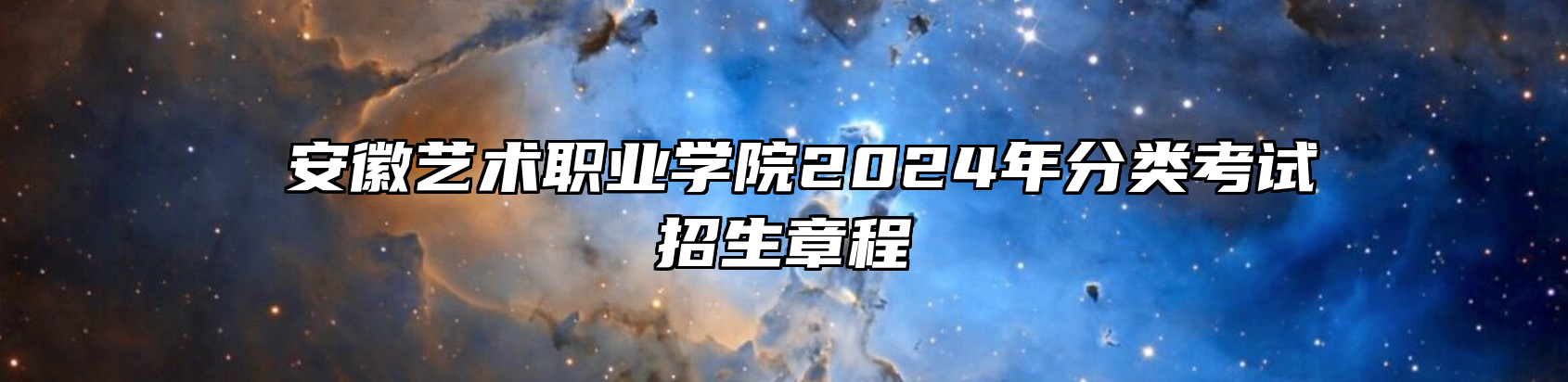​安徽艺术职业学院2024年分类考试招生章程