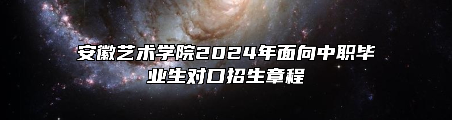 安徽艺术学院2024年面向中职毕业生对口招生章程