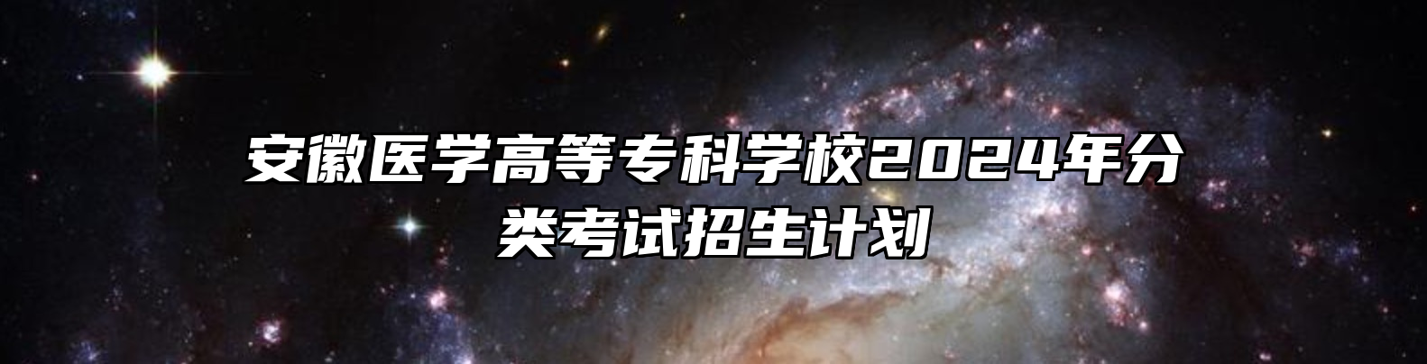 安徽医学高等专科学校2024年分类考试招生计划