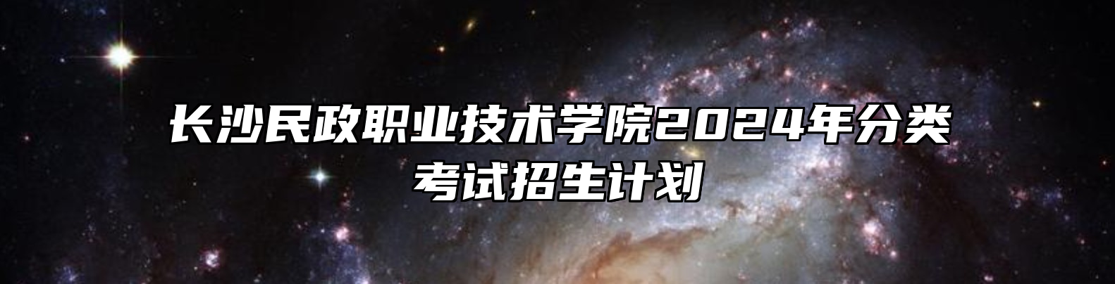 长沙民政职业技术学院2024年分类考试招生计划