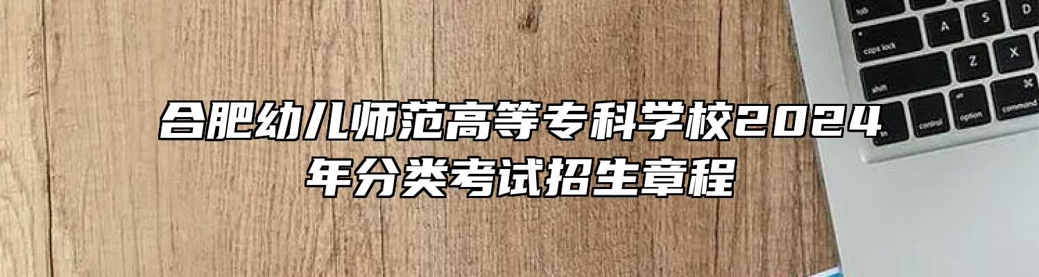 合肥幼儿师范高等专科学校2024年分类考试招生章程