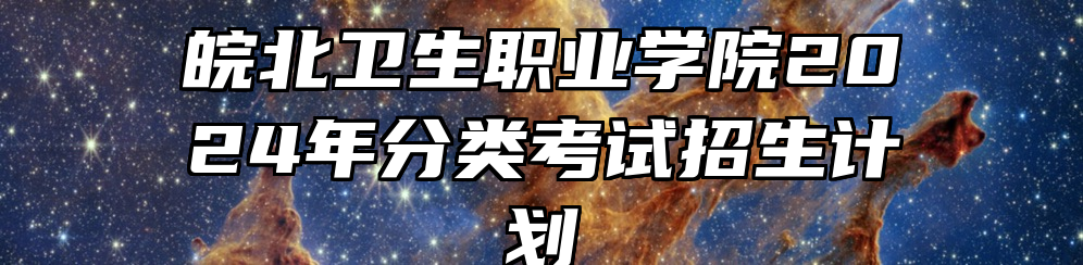 皖北卫生职业学院2024年分类考试招生计划