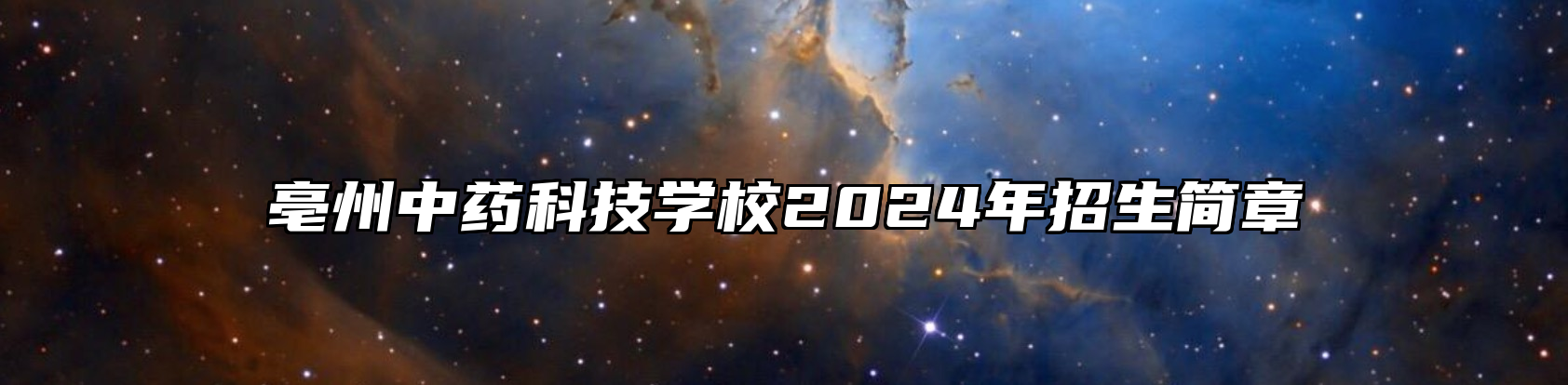 亳州中药科技学校2024年招生简章