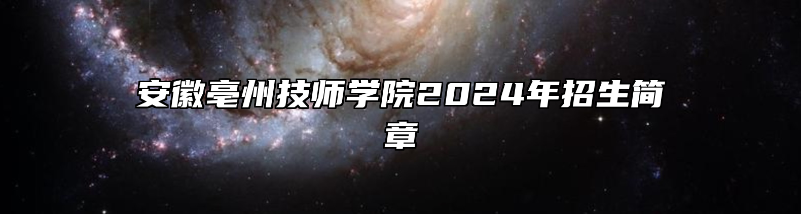 安徽亳州技师学院2024年招生简章