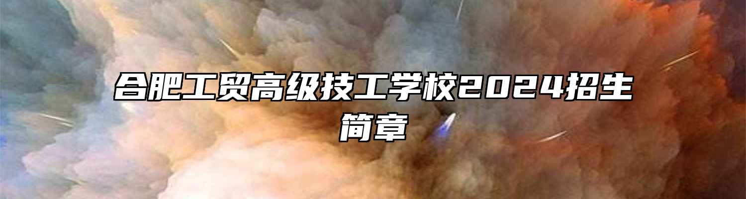 合肥工贸高级技工学校2024招生简章