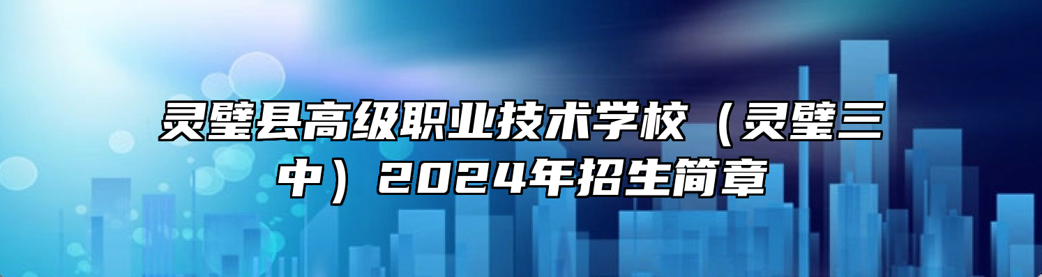 灵璧县高级职业技术学校（灵璧三中）2024年招生简章