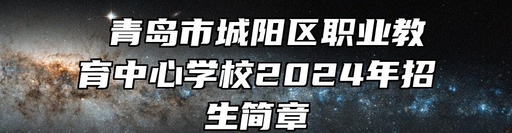  青岛市城阳区职业教育中心学校2024年招生简章