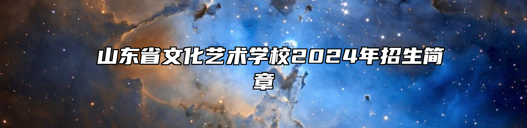  山东省文化艺术学校2024年招生简章