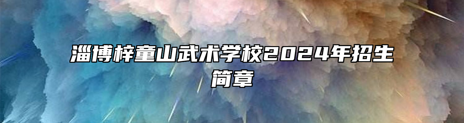 淄博梓童山武术学校2024年招生简章