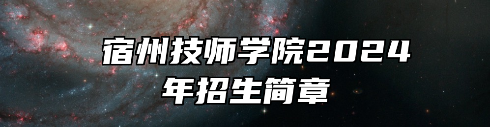  宿州技师学院2024年招生简章