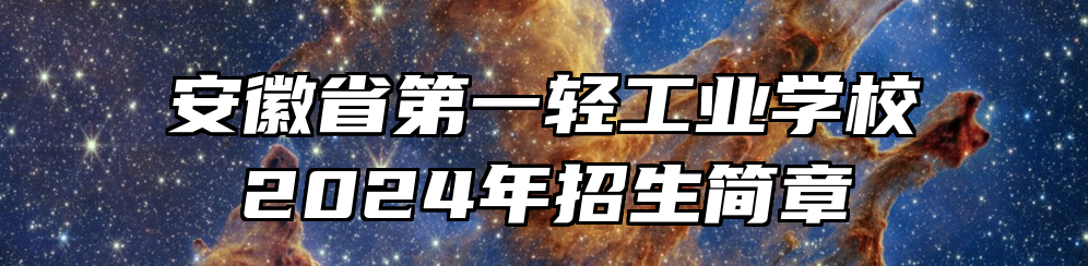 安徽省第一轻工业学校2024年招生简章