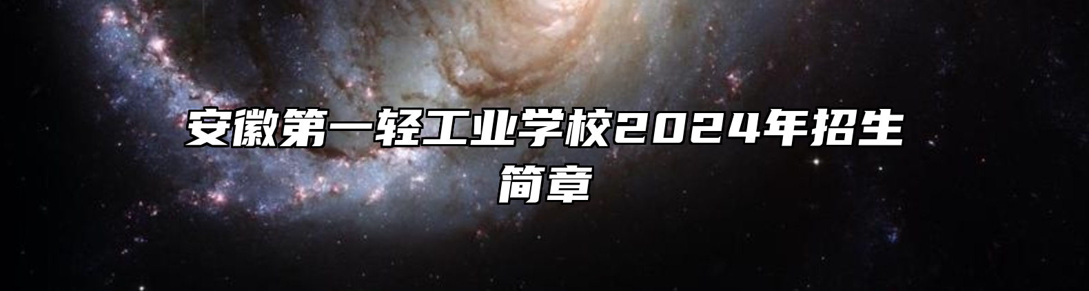 安徽第一轻工业学校2024年招生简章
