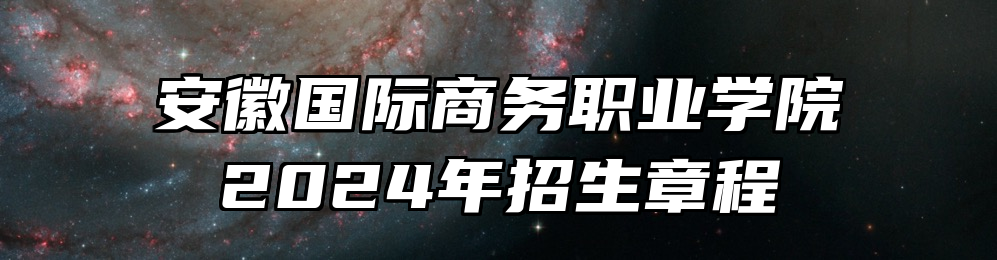 安徽国际商务职业学院2024年招生章程