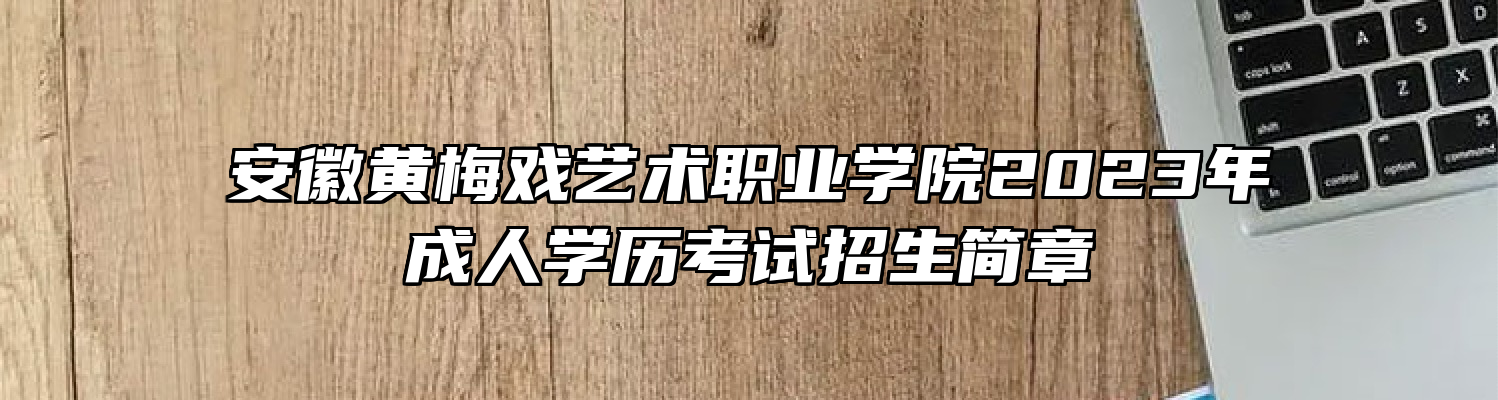 安徽黄梅戏艺术职业学院2024年成人学历考试招生简章
