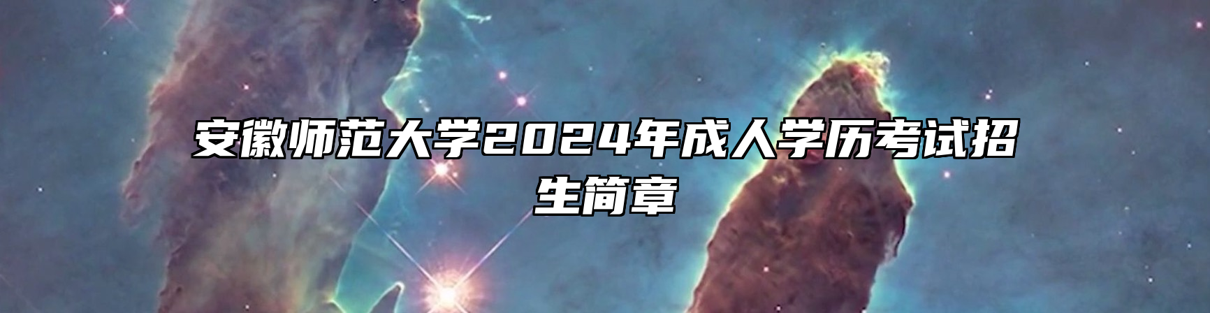 安徽师范大学2024年成人学历考试招生简章
