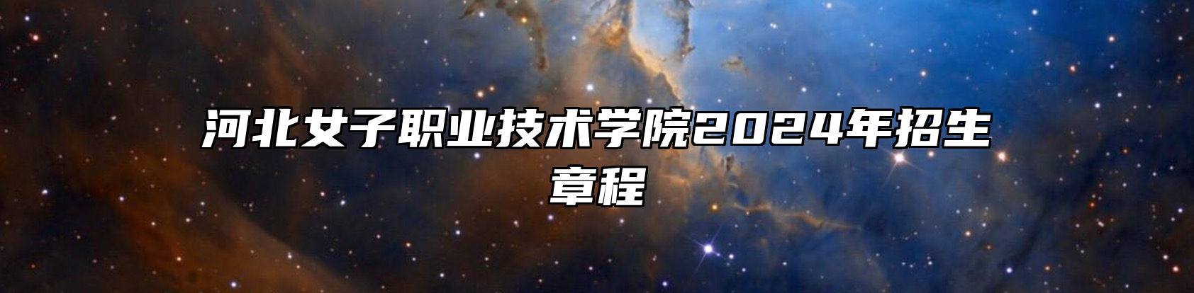 河北女子职业技术学院2024年招生章程
