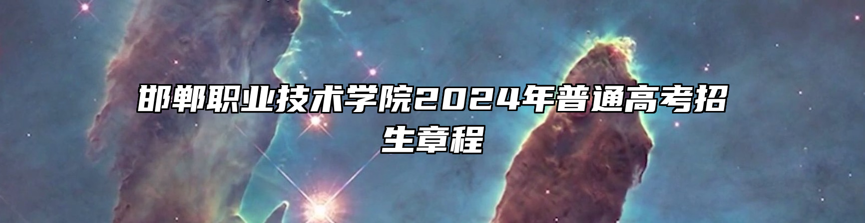 邯郸职业技术学院2024年普通高考招生章程