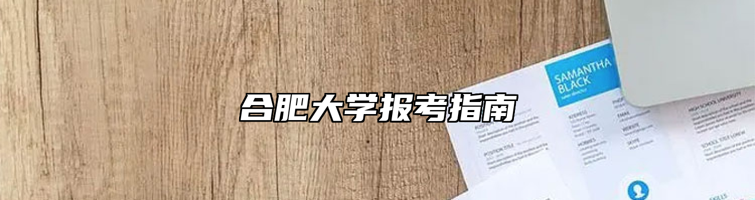 合肥大学报考指南