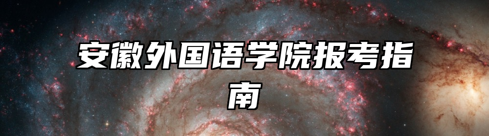 安徽外国语学院报考指南