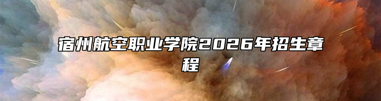 宿州航空职业学院2026年招生章程